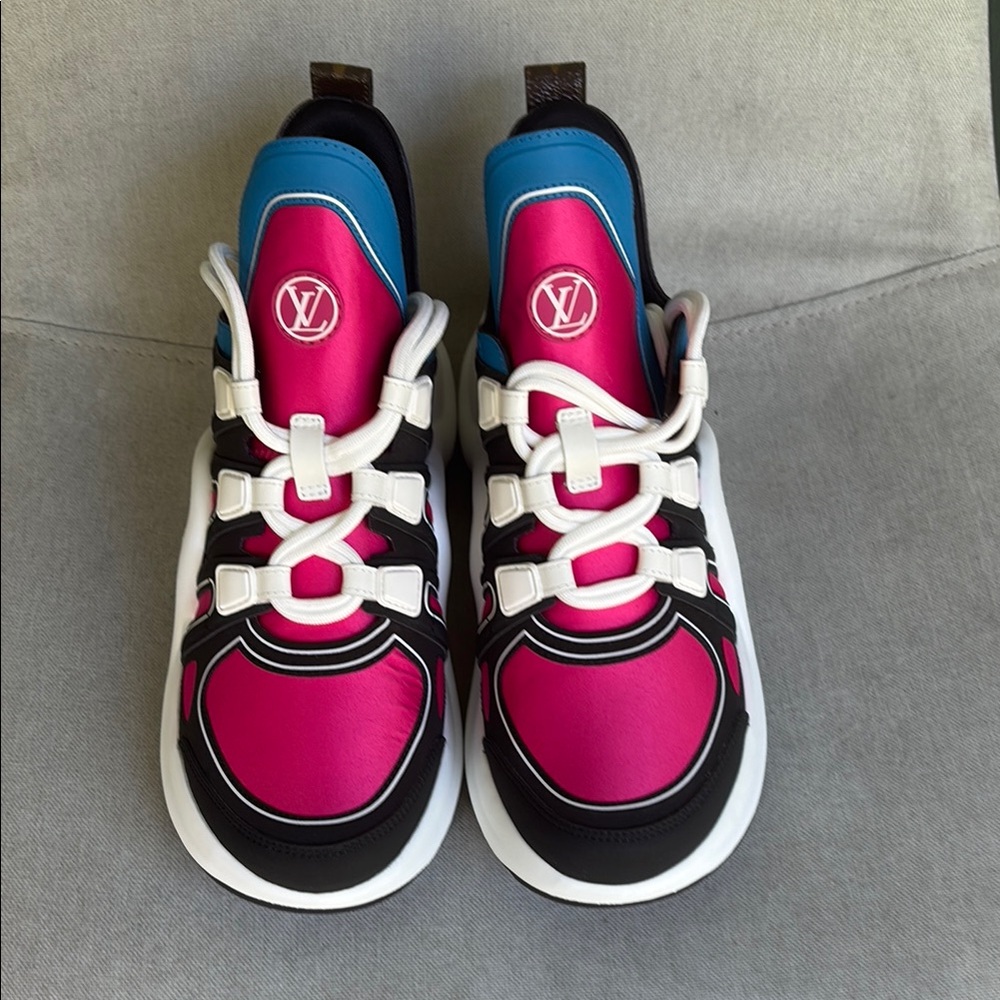 Louis Vuitton Pink and Blue Archlight Sneaker